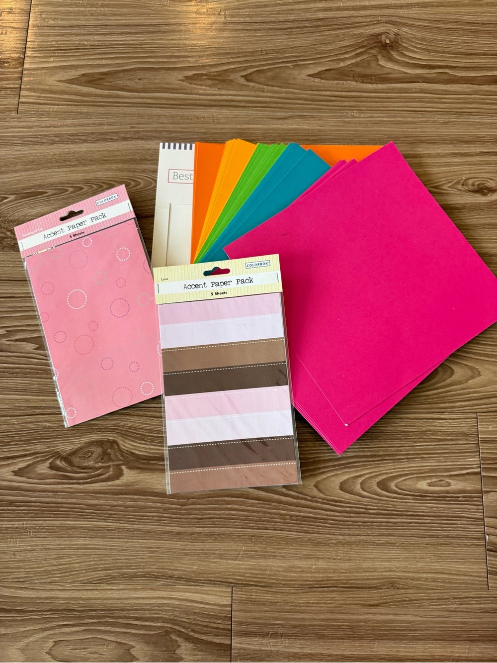 Accent Paper Pack Multi-Color Craft Sheets - Pink Hot Magenta Set